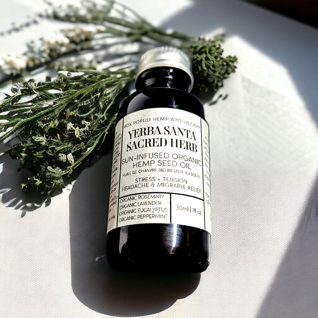 Yerba Santa Sacred Herb Headache and Migraine Relief Oil